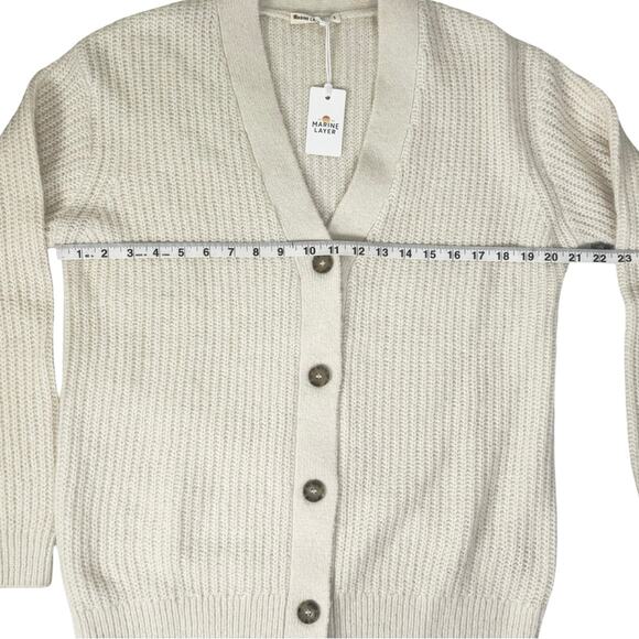 Marine Layer Nova Oversized Cardigan Ivory Wool Blend Women’s Small NWT - Picture 4 of 6